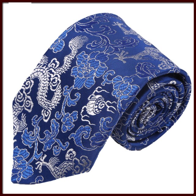 Asian style silk neck tie